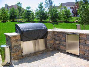 Backyard Oasis with Kitchen Backyard oasis with grill